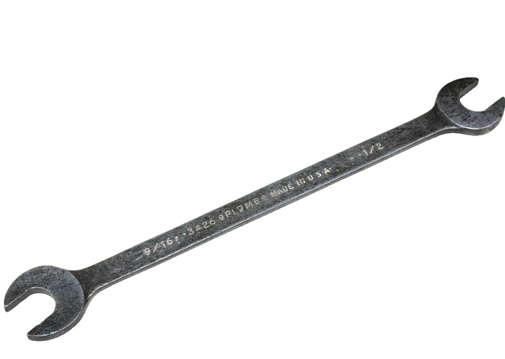 VINTAGE 1/2” x 9/16” THIN TAPPET OPEN END WRENCH, No. 3426, USA