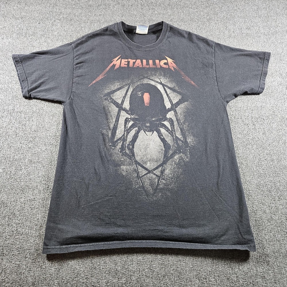 Vintage Metallica Shirt Mens Large Black Widow Spider Band Tee 2000s Rock