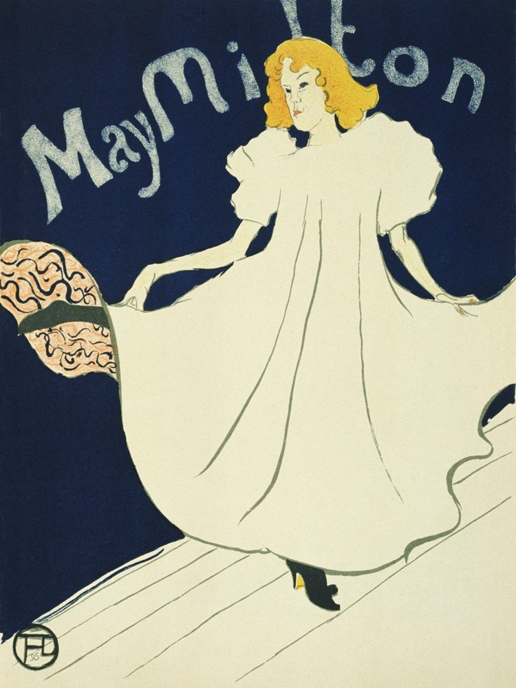 May Milton Nouveau Decorative Poster.Graphic Art.Room  Wall Interior Design.2384