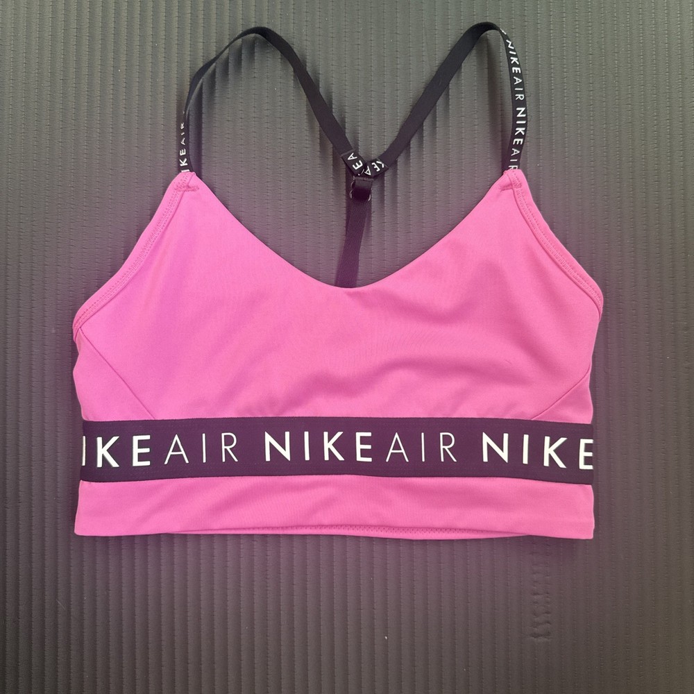 Nike Air Pink Sports Bra Small Dri Fit Racer Back Athletic Workout