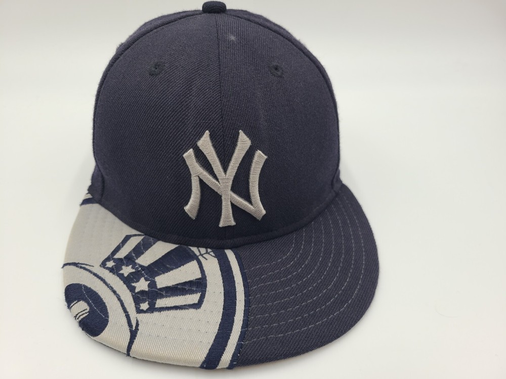 New York Yankees New Era 59Fifty Fitted 7 Hat Cap Dad Men MLB Baseball Blue Gray