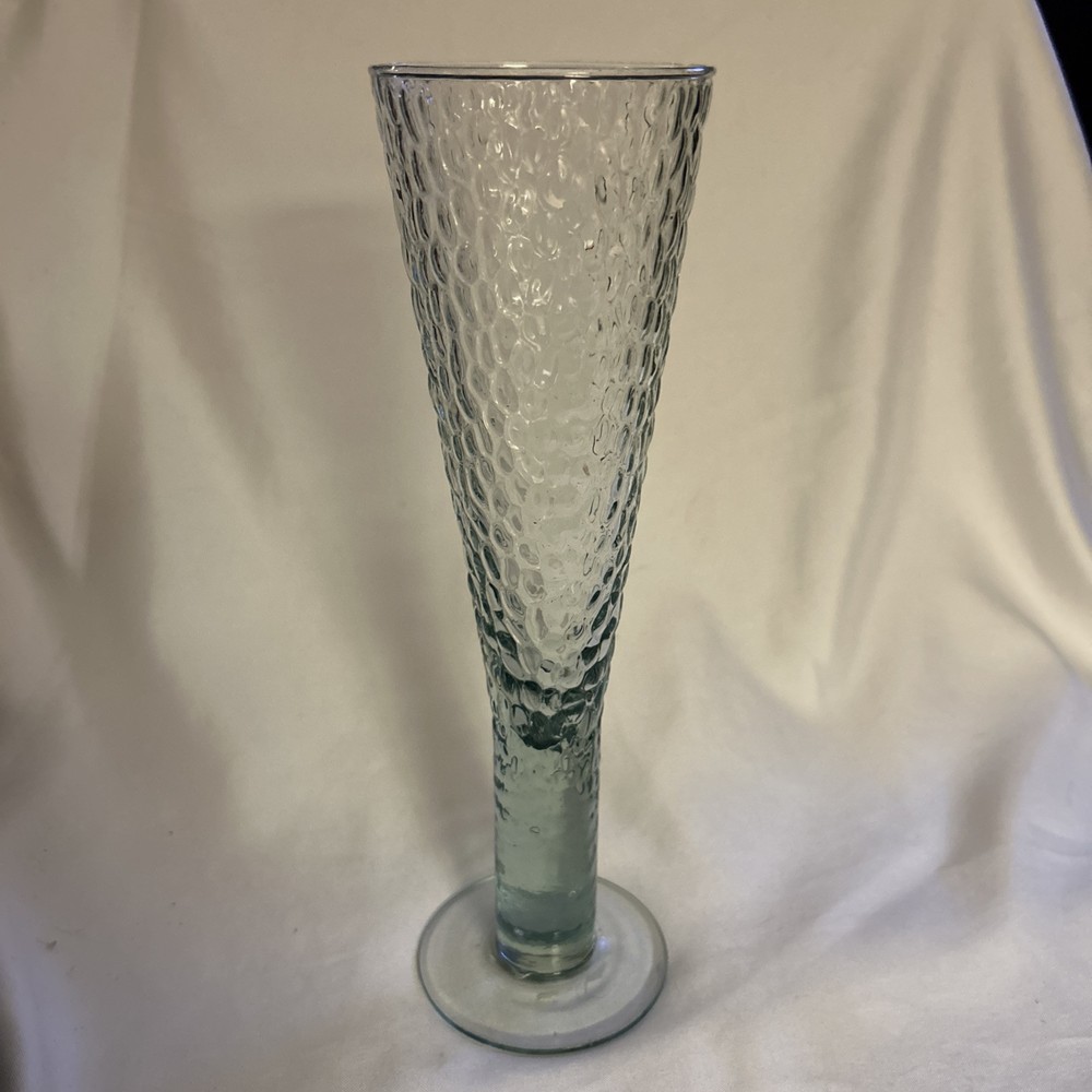 Vintage Westmoreland 10 Inch Blue Opalescent Hobnail Glass Vase