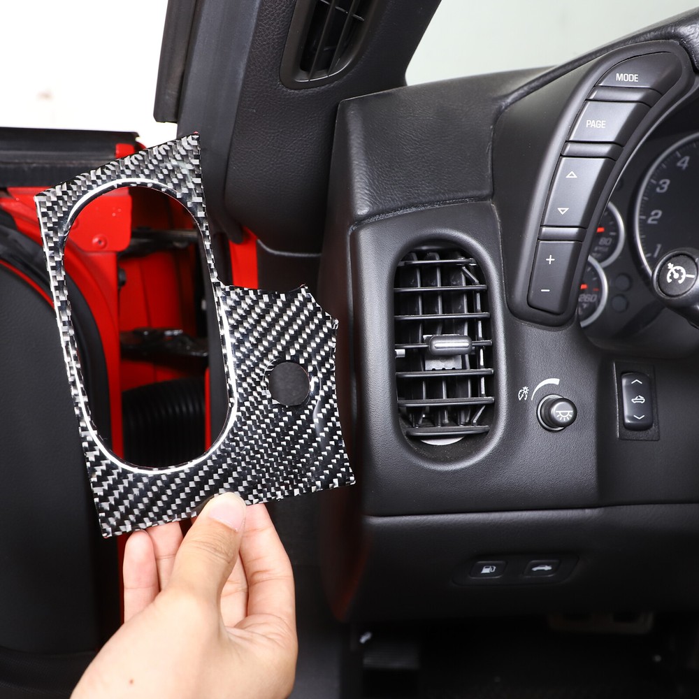 Carbon Fiber Instrument Side Air Outlet Frame Trim For Corvette C6 Z06 2005-2013