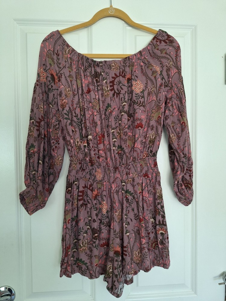 Free People Multicolor Floral Romper Size M