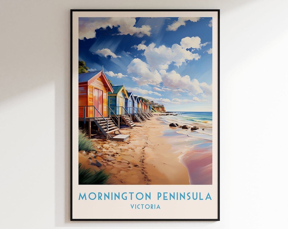 Mornington Peninsula Travel Print Melbourne Print Australia Home Decor Retro