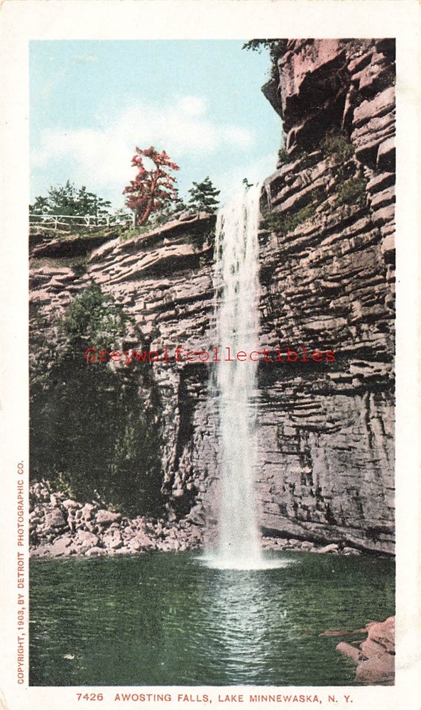 NY, Lake Minnewaska, New York, Awosting Falls