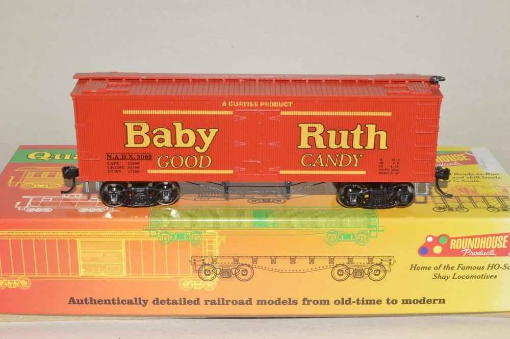 HO scale Roundhouse Baby Ruth Candy 36' billboard reefer car train MW KD's