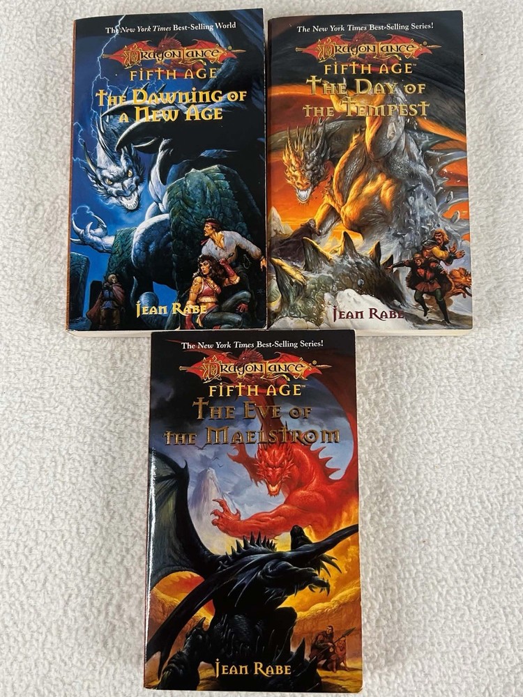 Dragonlance Fifth Age Trilogy Jean Rabe Tempest Dawning Maelstrom Paperback