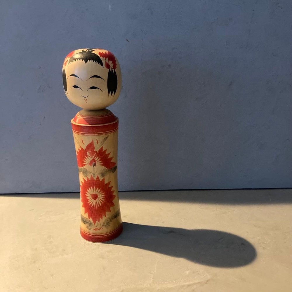 Toshio Sato Naruko Kokeshi Doll Retro Showa Era Wooden Toy Vintage Collectible