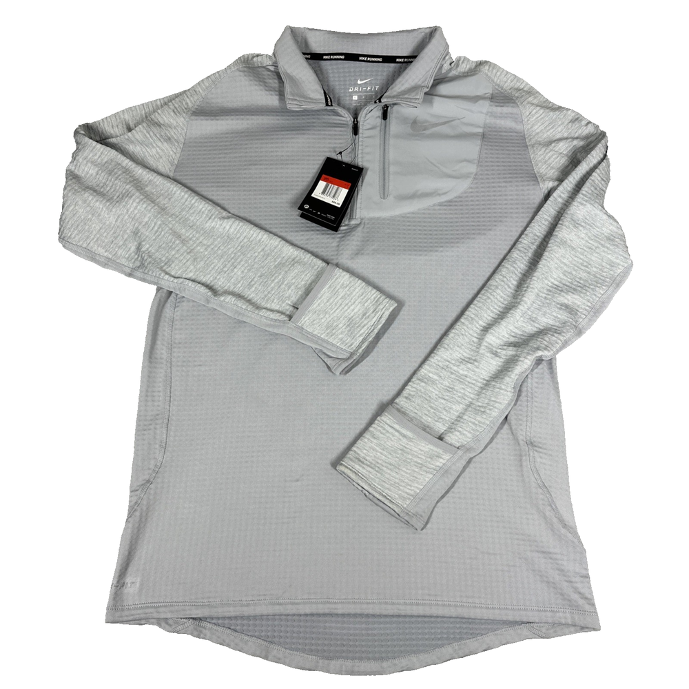 Nike Therma Dri-Fit Running 1/4 Zip Pullover Men's Large Gray NWT