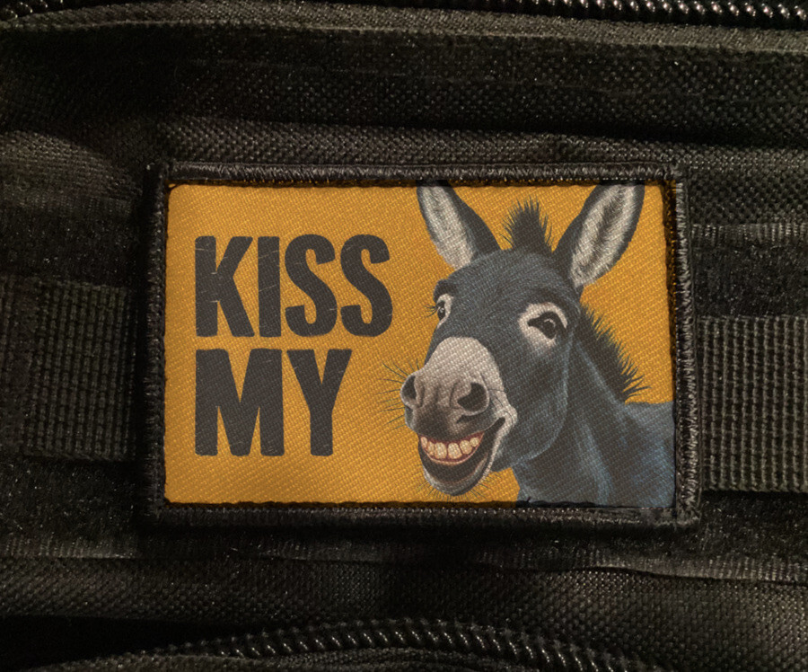 Kiss my Ass Patch Donkey Jackass Morale Tactical Hook [sub]