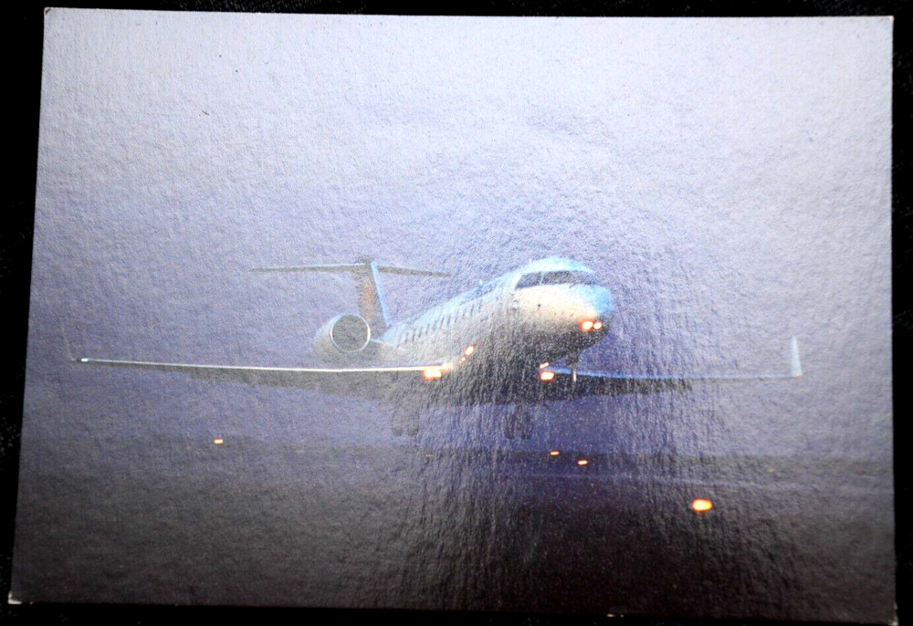 58980 AK Airplane Airport Lufthansa Canadair Jet Flight At Night