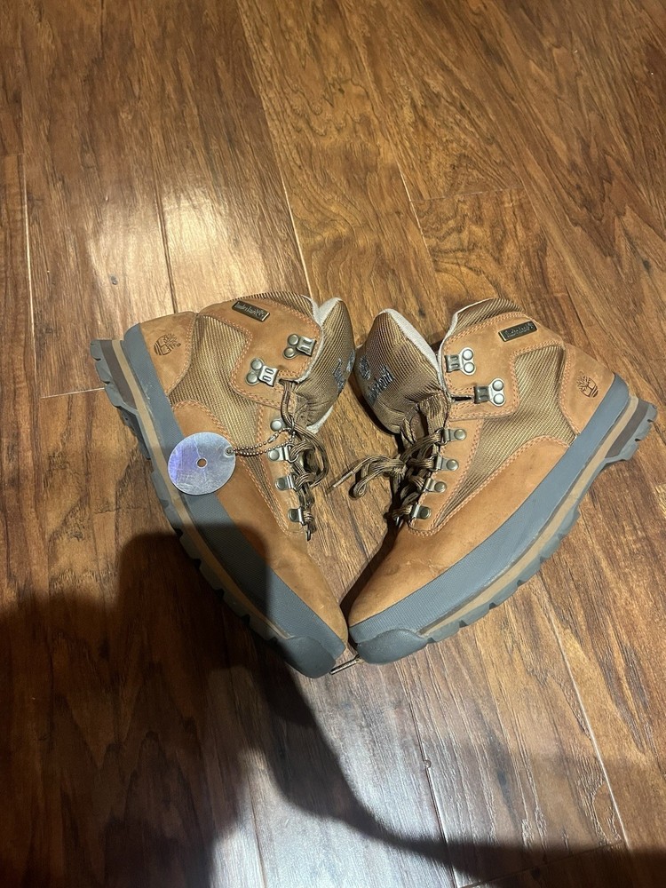 Men's Timberland Euro Hiker Boots Size 11 Waterproof Brown Leather