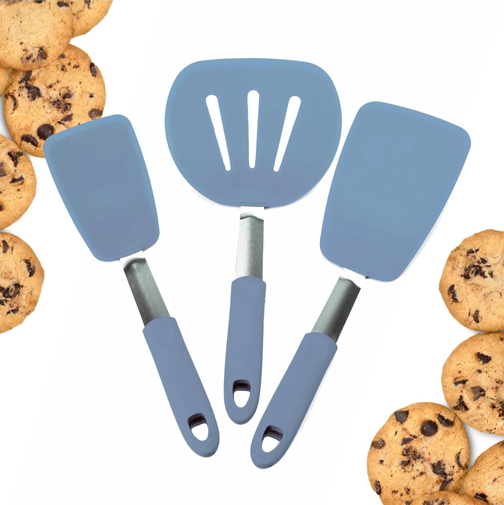 Starpack 'Flex & Flip' Flexible Silicone Turner Spatula Set (3 Pcs) - High Heat