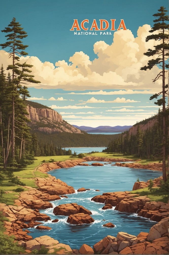 Acadia National Park Poster Premium Photo Print Wall Art 4 Sizes-image