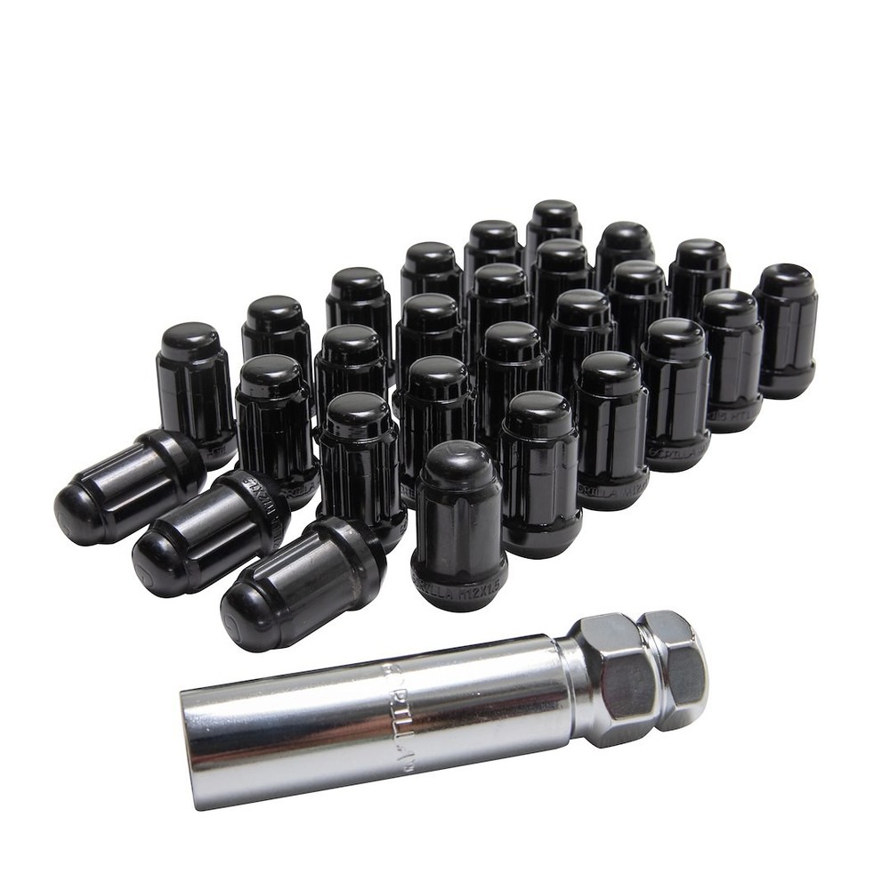 GORILLA KBRSL-12150BGR 27-Pack 12-1.50 Spline Wheel Locks Black