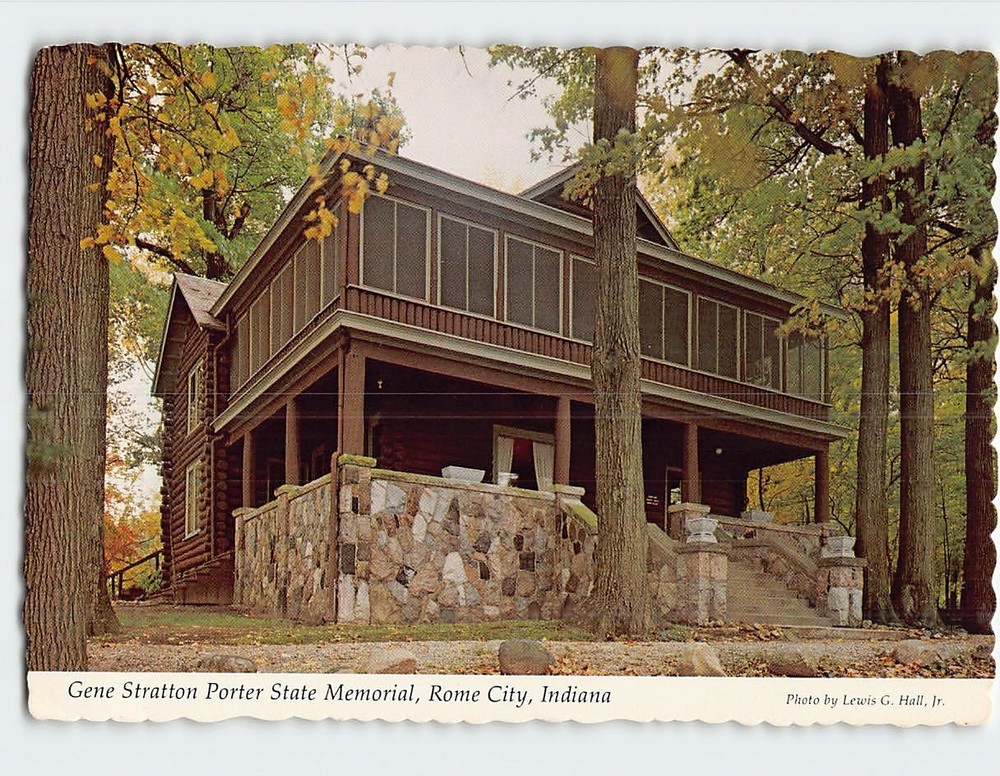 Postcard Gene Stratton Porter State Memorial Rome City Indiana USA