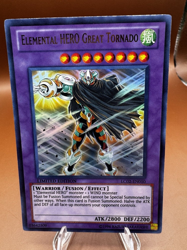 Yugioh Elemental HERO Great Tornado LC02-EN010 Ultra Rare Limited Edition NM