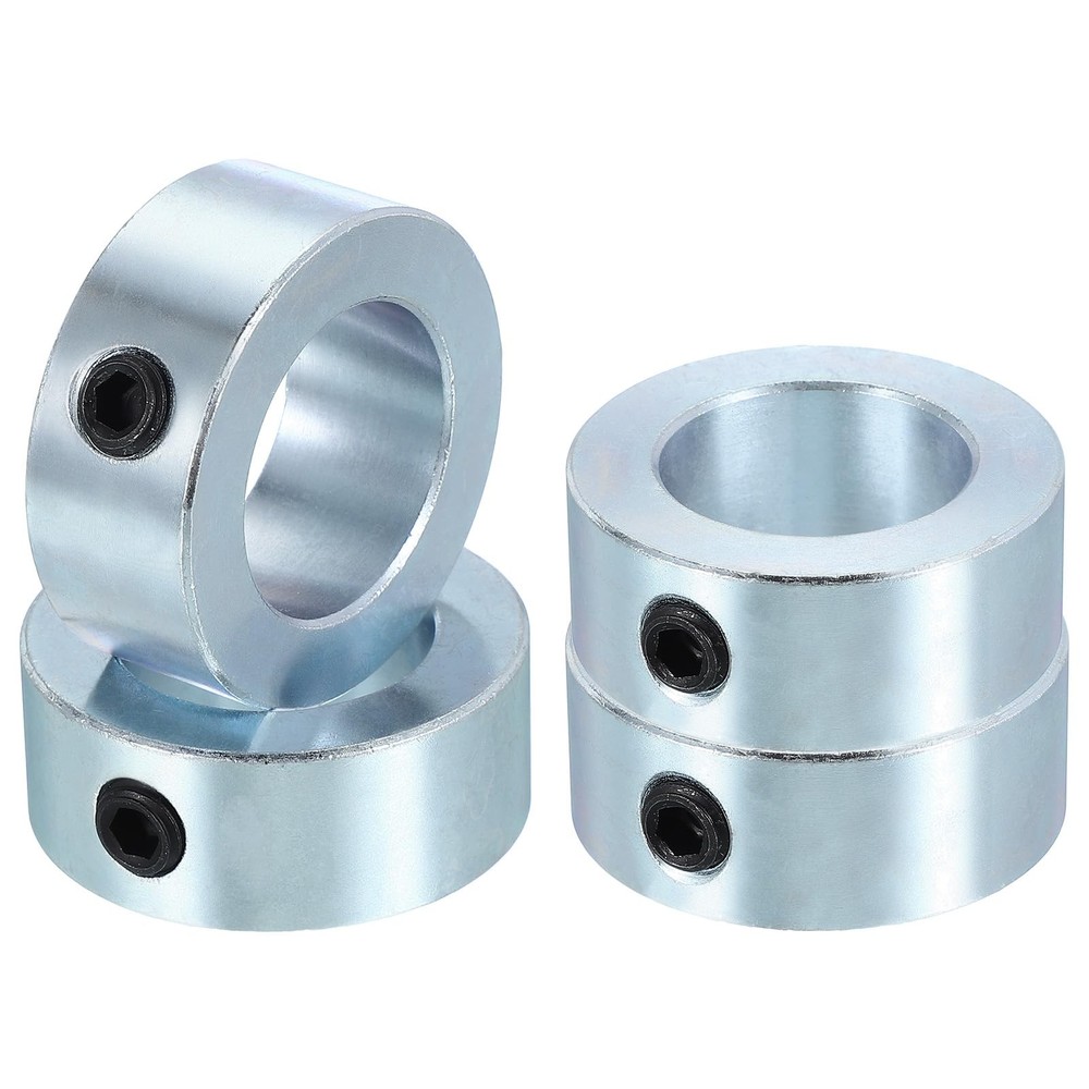 Bore 25 mm Shaft Collar 40 mm OD 16 mm Thickness 4 Pack Carbon Steel Zinc Pla