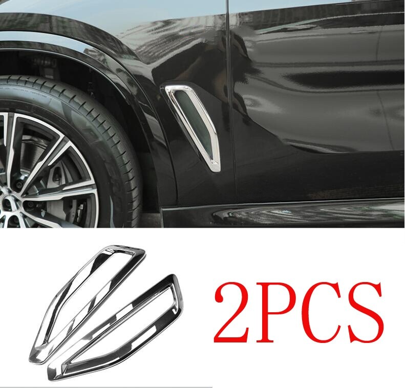 For BMW X5 G05 2019-2020 ABS Chrome Car Fender Side Air Vent Outlet Cover trim