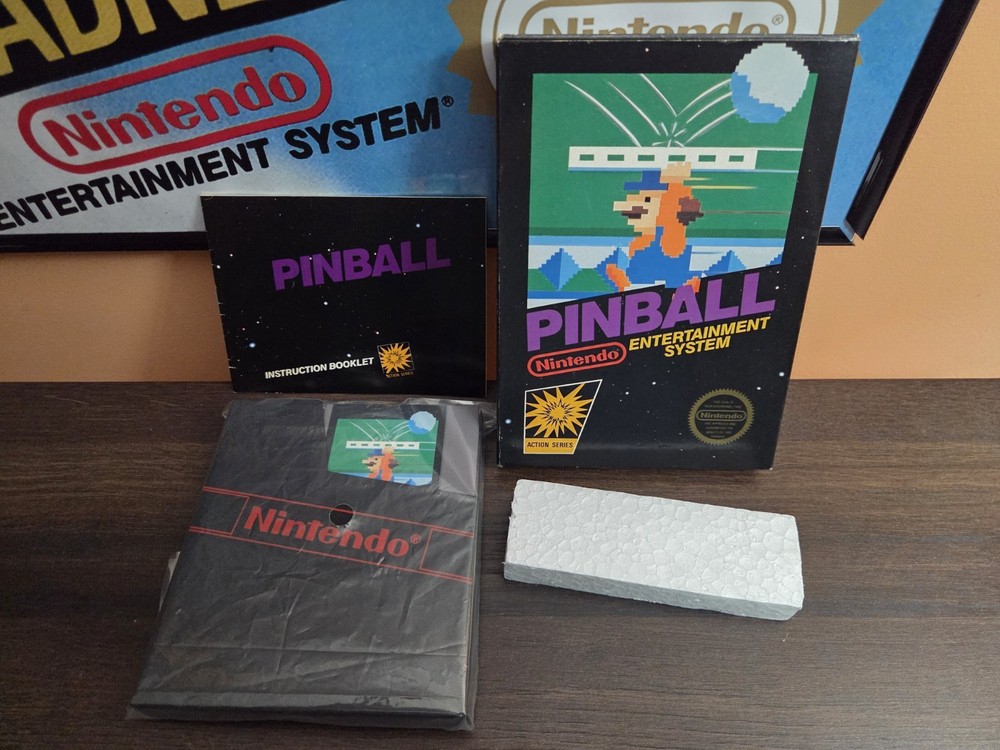 Nes Pinball Complete In Hangtab Box