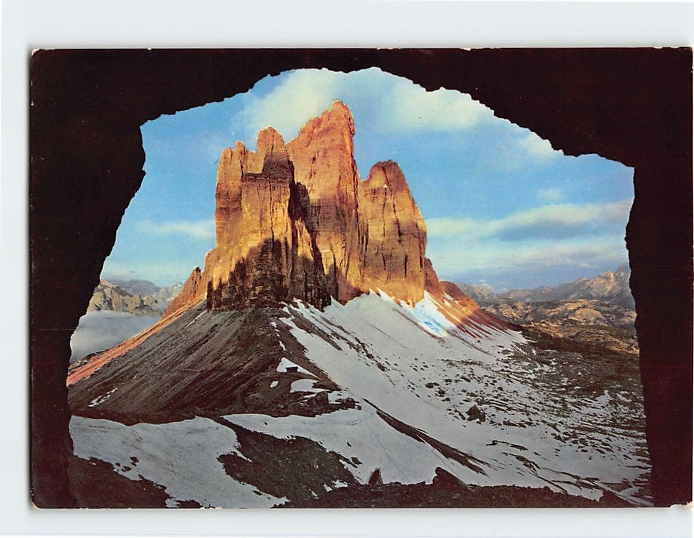 Postcard Three Peaks of Lavaredo, Auronzo di Cadore, Italy