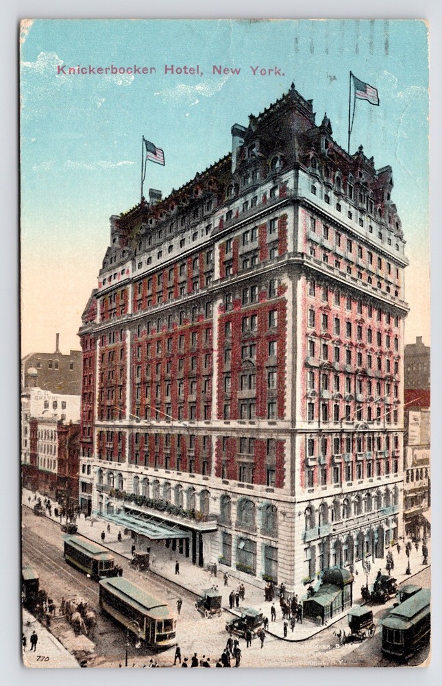 c1915 Knickerbocker Hotel Broadway 42nd New York City NYC PC Postcard