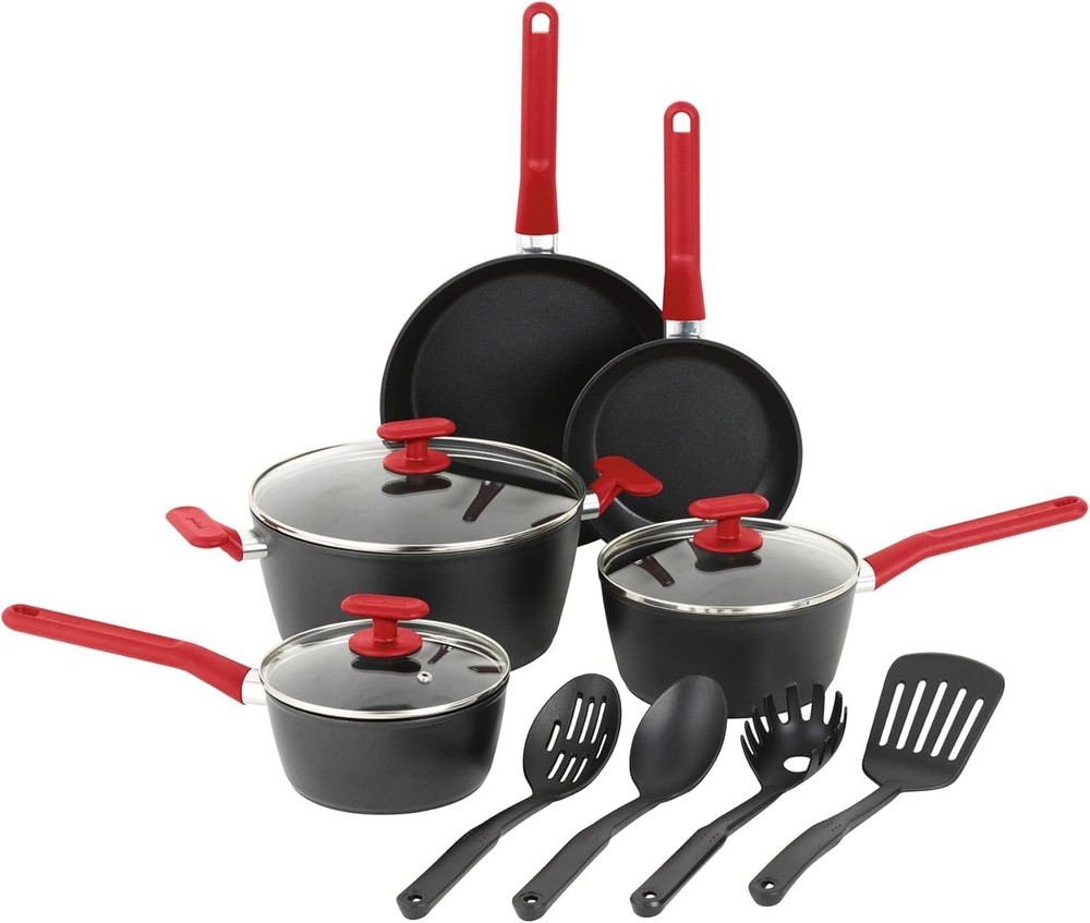 GoodCook ProEase 12-Piece Nonstick Cookware Set Dutch Oven Fry Pans Sauce Pans
