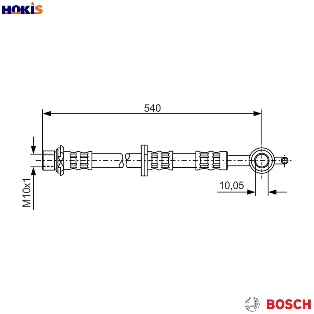 BRAKE HOSE 1 987 476 833 FOR TOYOTA 2SZ-FE 1.3L 1ND-TV 1.4L 1SZ-FE 1.0L 4cyl