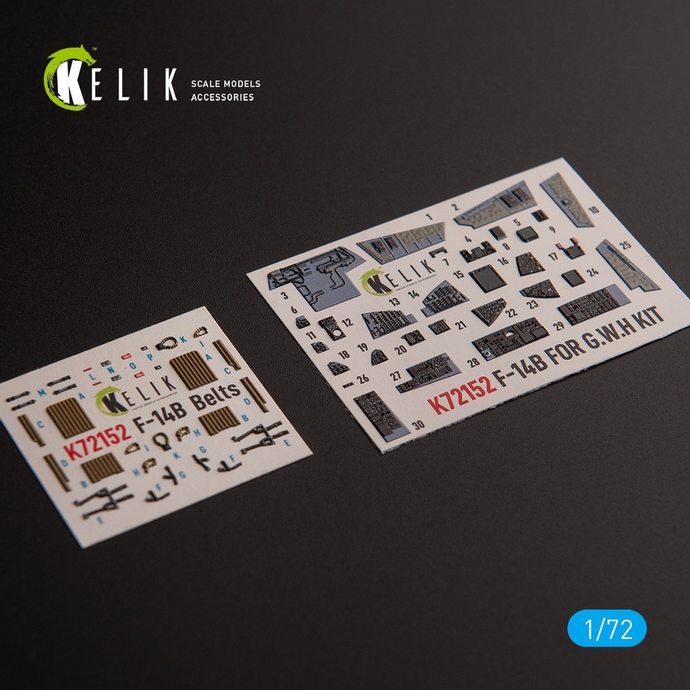 KeliK F-14B 3D Interior Decals for Great Wall Hobby (GWH) Kit 1/72 K72152