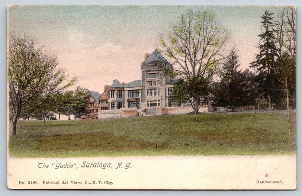 The Yaddo Saratoga New York Postcard 1905 Rotograph Handcolored