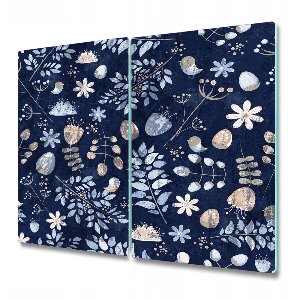 Tempered Glass Cutting Board Scandinavian winter flowers leaves Simple 2x30x52