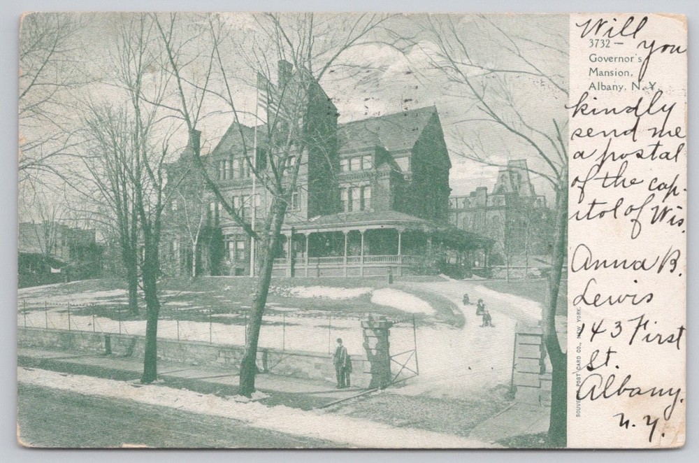 1905 Albany NY Governor's Mansion Postcard - Historic New York Landmark