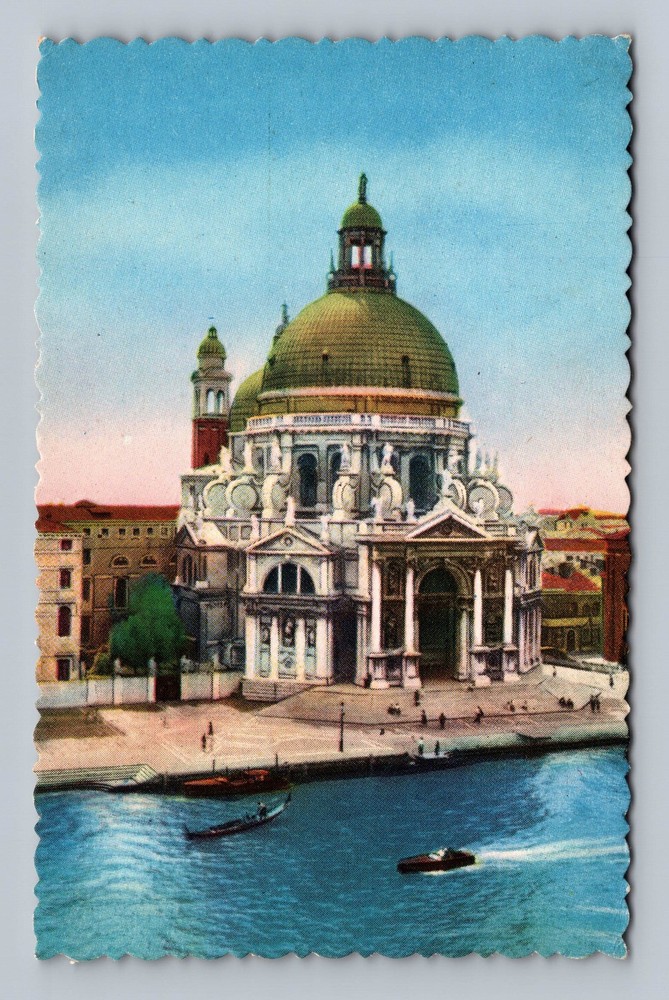 Italy- Venice Church Of Santa Maria Souvenir Postal Old Card Vintage Postcard