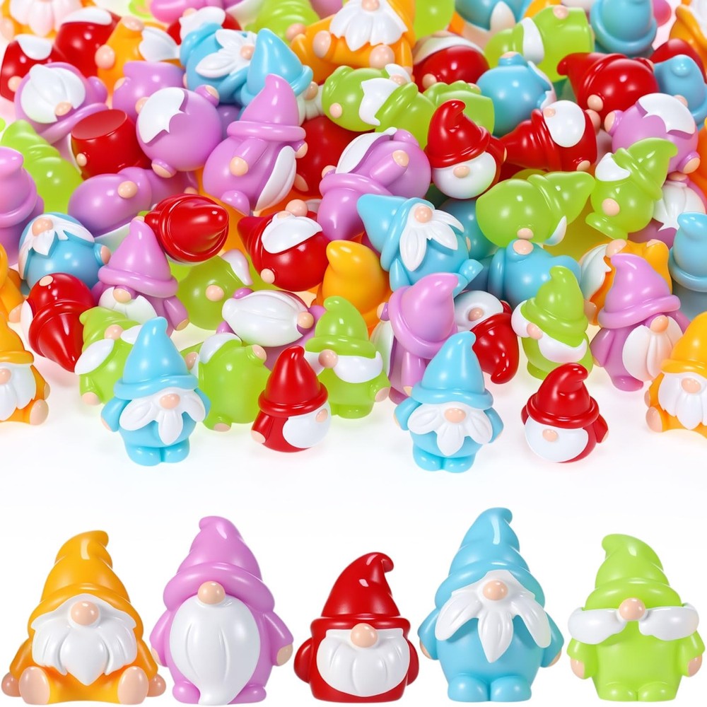 Mini Gnomes 100pcs Resin Figurines Garden Fairy Decor Set
