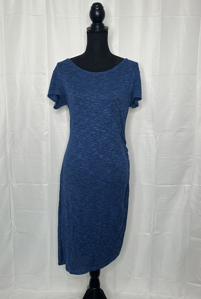 Mossimo Women's Blue Casual Asymmetrical Hem Dress Size L