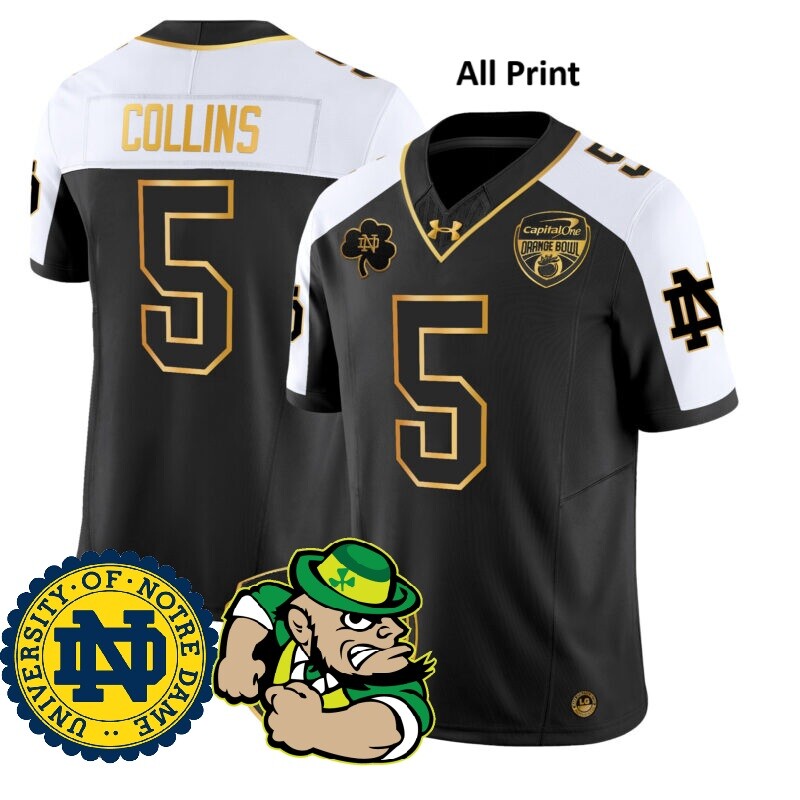 Notre Dame Fighting Irish 2024 #5 BeauxCollins Football·Jersey – All Print