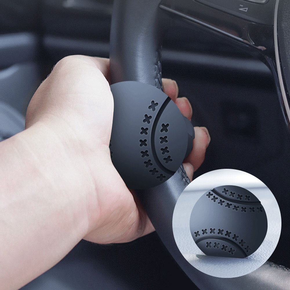 360° Rotating Black Steering Wheel Booster Ball Universal Car Accessory