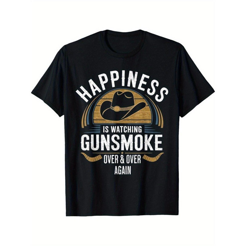 Men's & Women's Funny Gunsmoke Retro TV Show T-Shirt 100% Cotton Casual Outfit