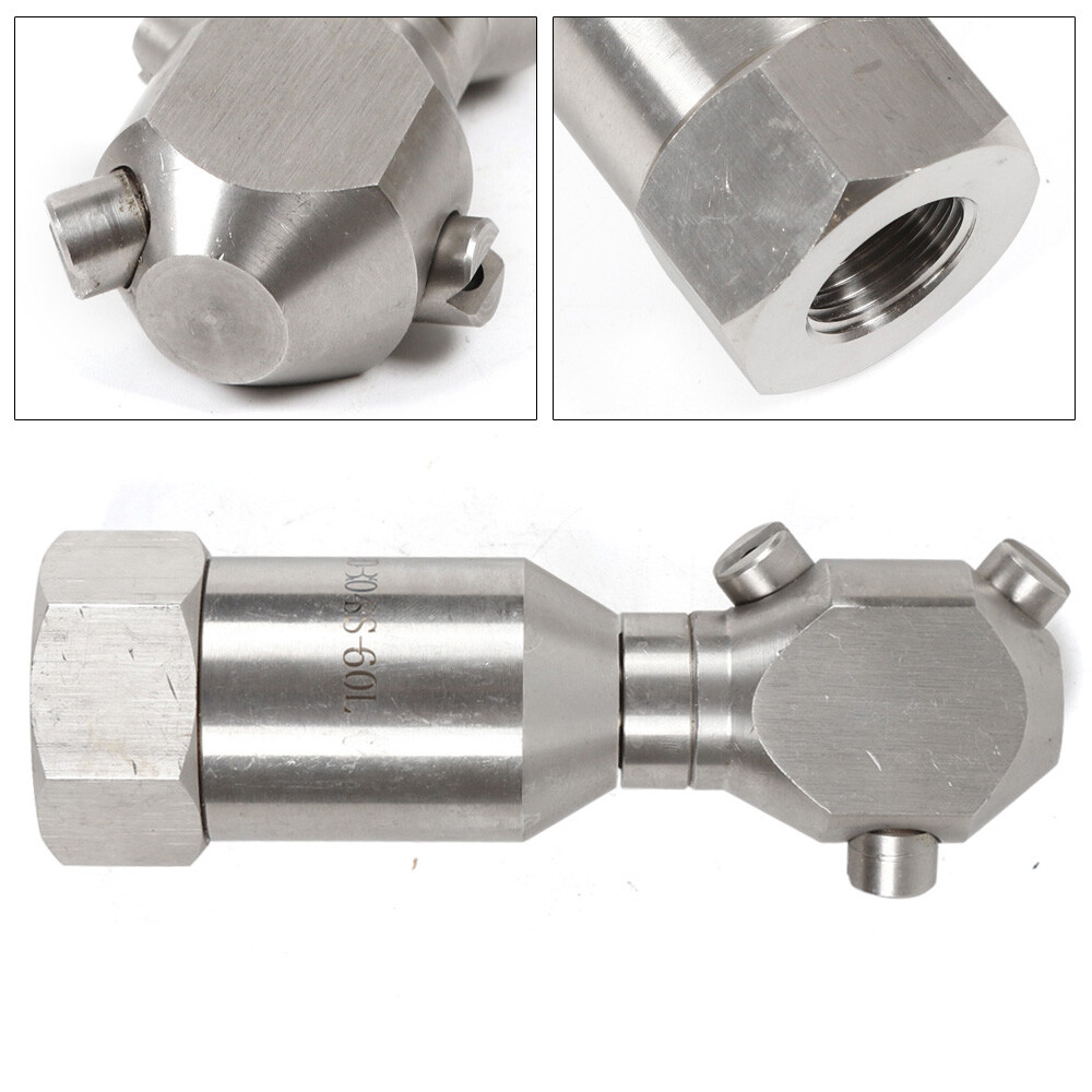 1/2'' Nozzles Water Tank Wash 360° Rotating Cleaning Nozzles Stainless Steel NEW