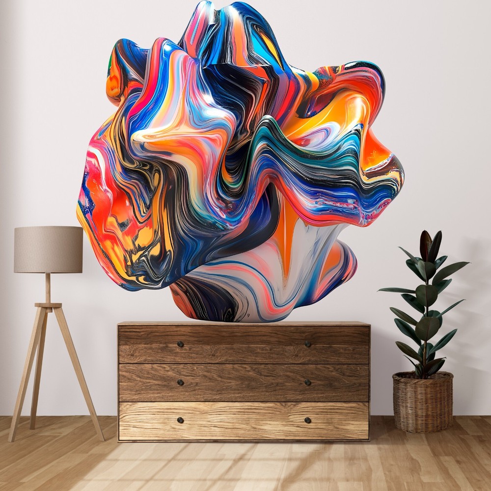 Abstract Substance Wall Decal – Custom Colors & Personalized Design-image