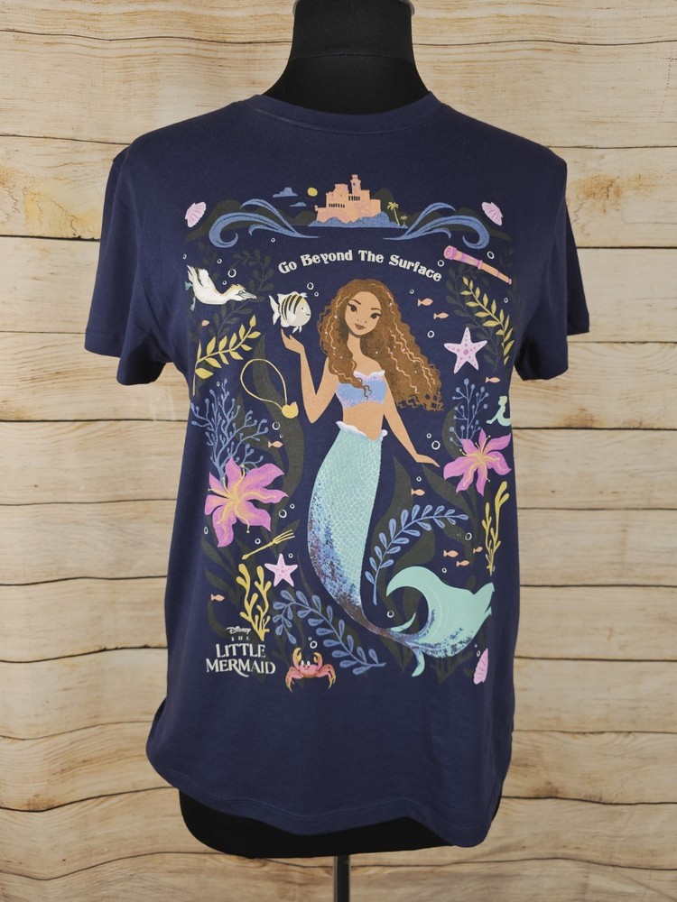NWT Disney Little Mermaid Navy T-Shirt Size Medium