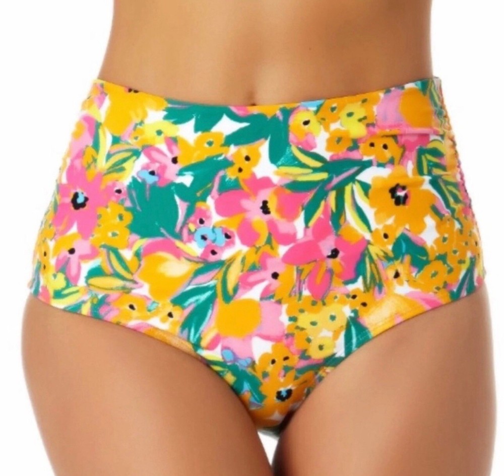 Anne Cole *NWT* Women's Convertible High Waist Shirred UPF 50 Swim Bottom