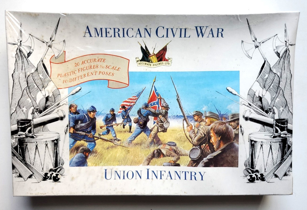 Accurate 1:32 American Civil War Union Infantry 20 Figures in 10 Poses-image