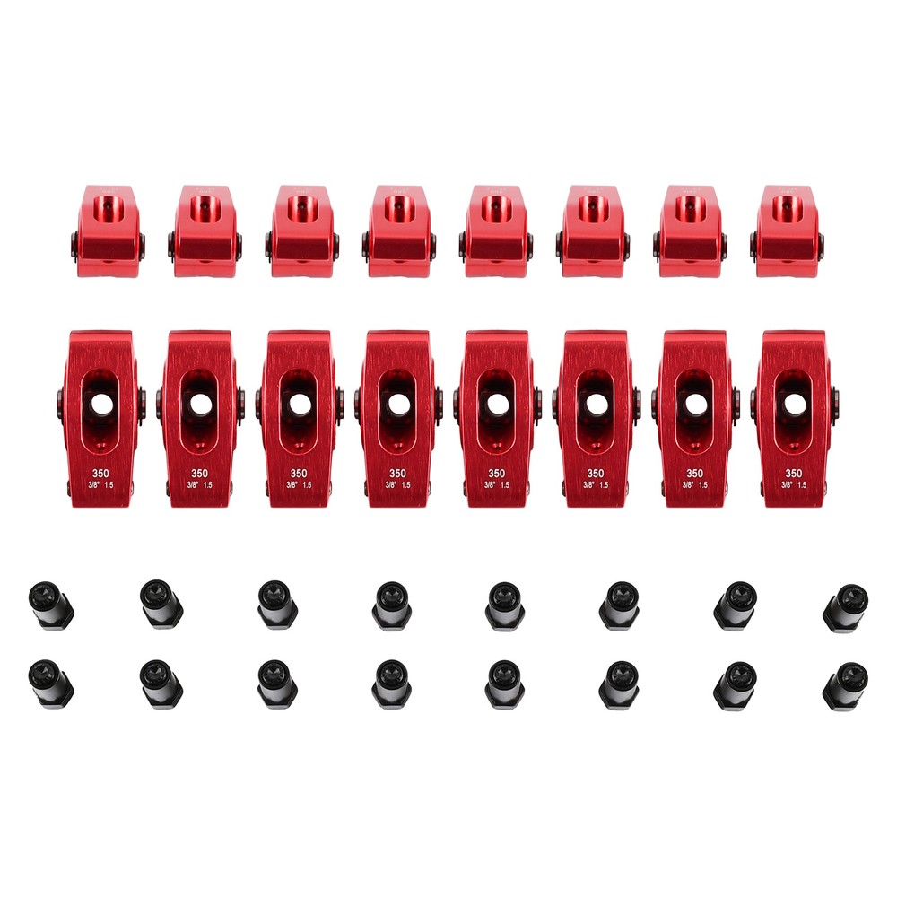 1.5 Ratio 3/8“ Roller Rockers Arms Kit for 67-86 SBC Small Block Chevy 350 Red