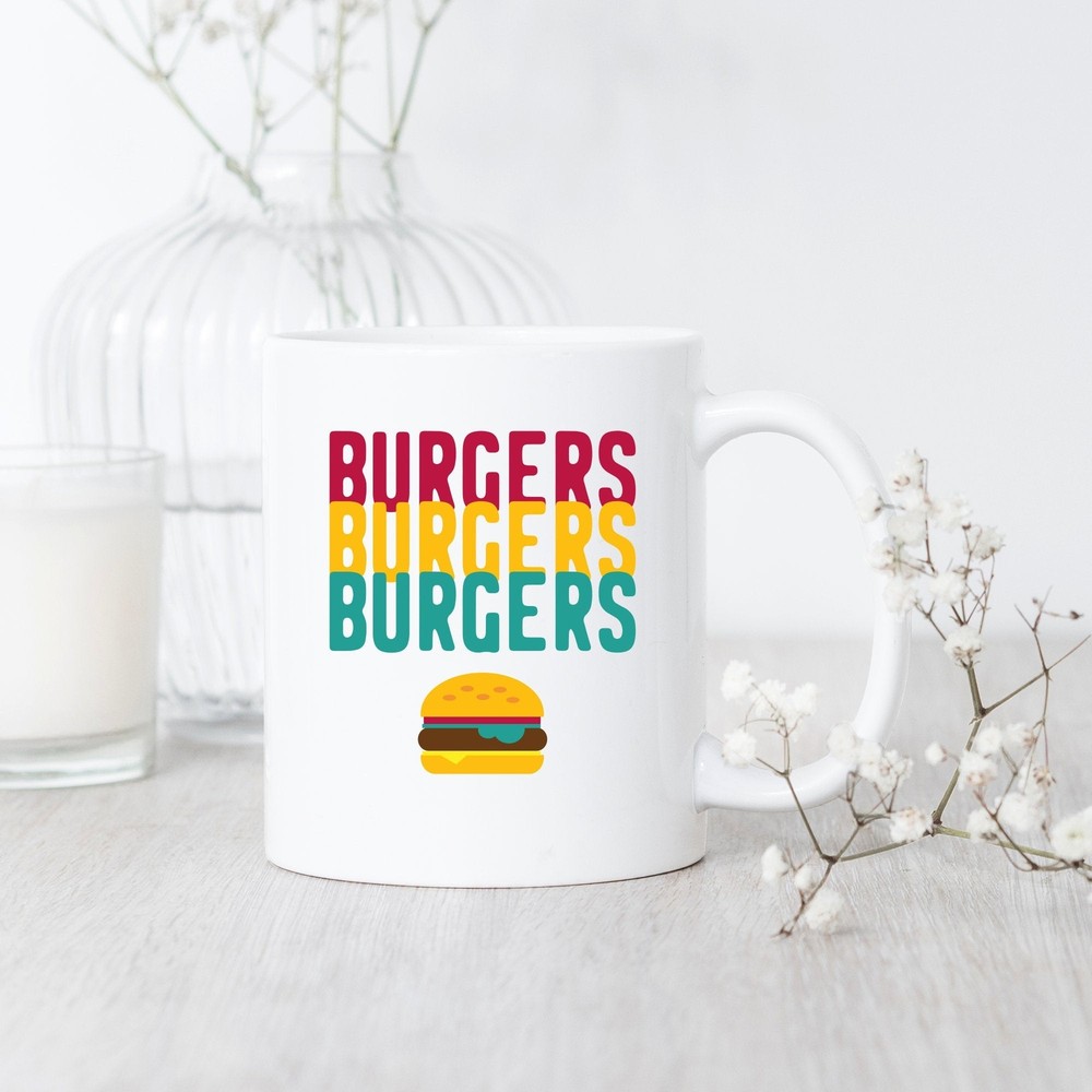 Burger Mug Hamburger Mug Cute Hamburger Gift Hamburger Lover Mug Foodie Gift