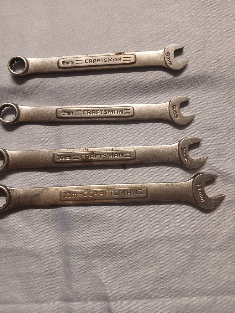 4pcs - CRAFTSMAN 8,9,10,11, MM Metric Combo Wrench