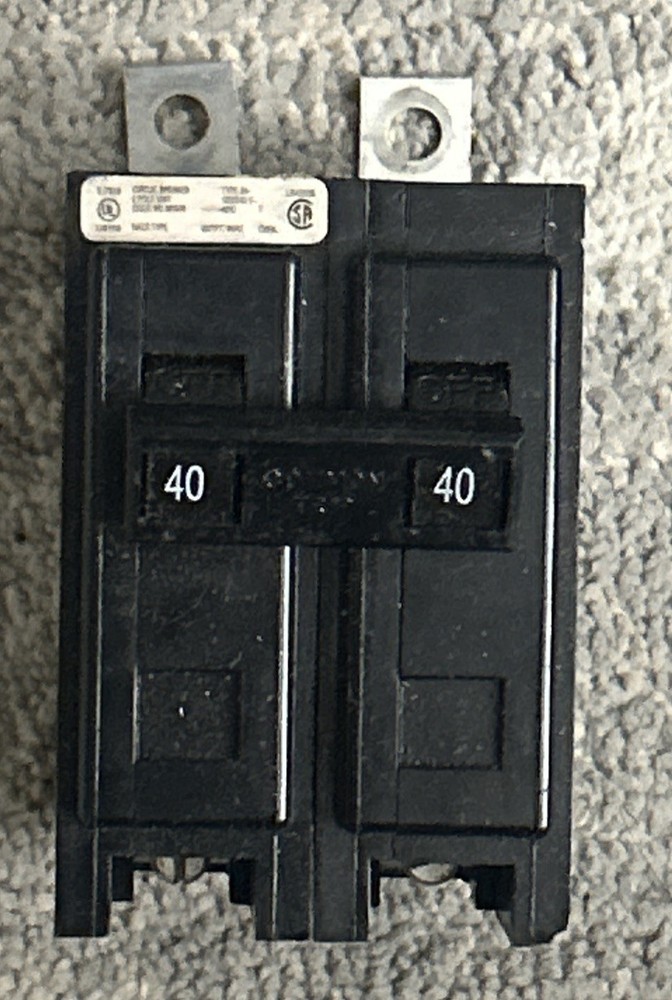 Used Eaton Cutler Hammer BAB2040 120/240V, 40AMP 2-Pole Bolt-On Circuit Breaker