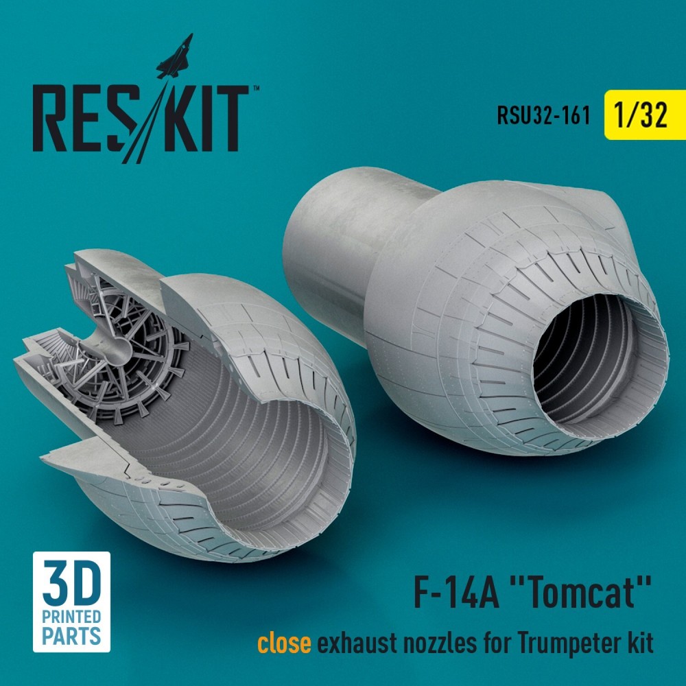 F-14A Tomcat Closed Exhaust Nozzles Trumpeter 1:32 3D Print RSU32-0161