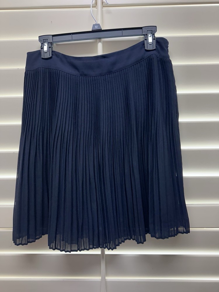 Women’s Ann Taylor Navy Blue Pleated Skirt, size 6